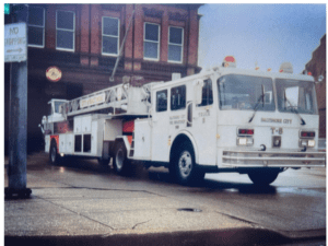 Old fire extinguisher vehicle