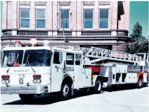 Old fire extinguisher vehicle